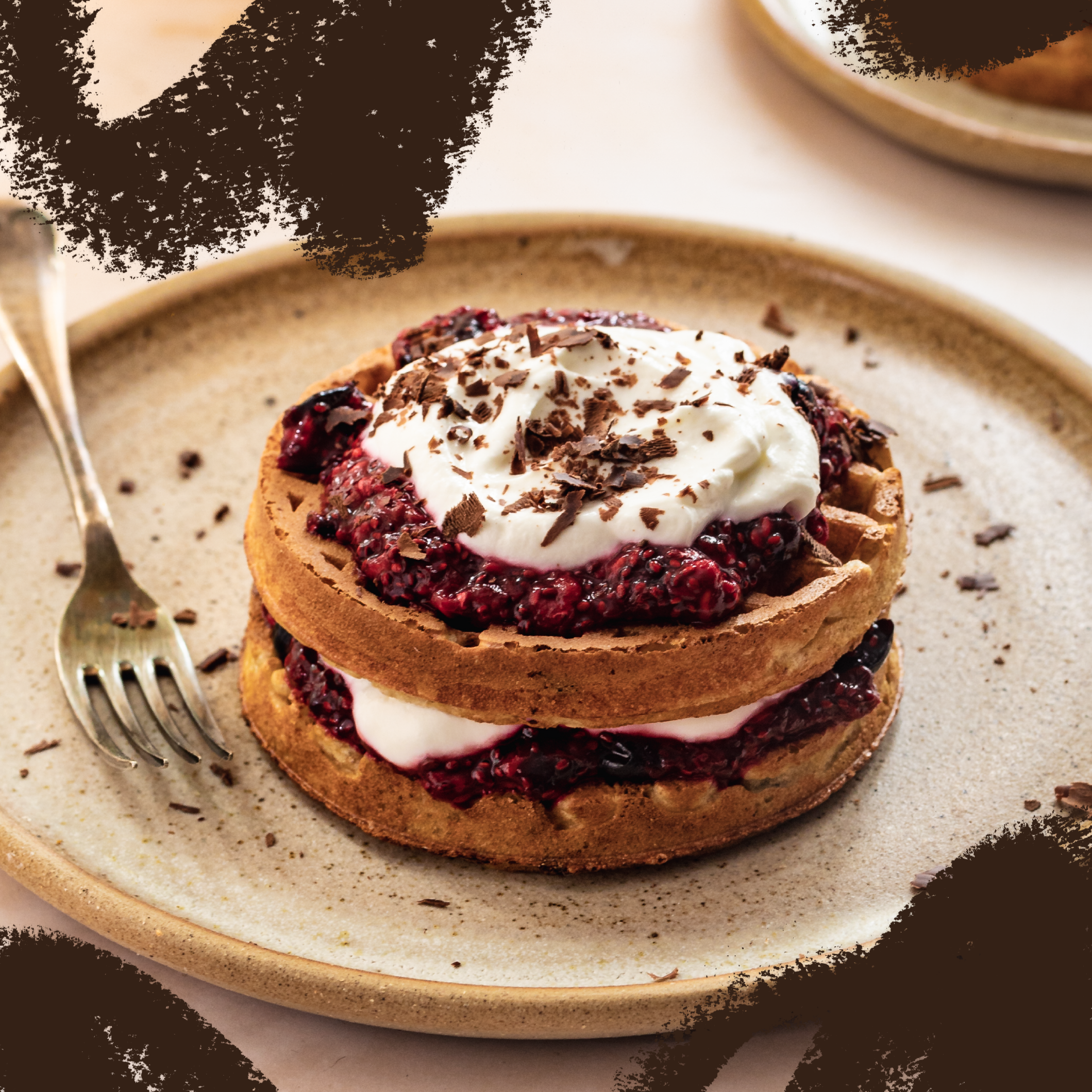 High Protein Chocolate Berry Stack